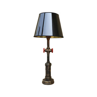 Unique Industrial Black Shade Pipe Base Desk Lamp Zawala Image - 4