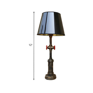 Unique Industrial Black Shade Pipe Base Desk Lamp Zawala #size