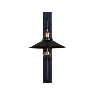 Industrial Cone Iron Exterior Mini Black Wall Sconce Zawala Image - 5