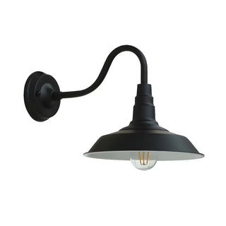 Industrial Cone Mini Iron Black Outdoor Wall Lamp Zawala Image - 11