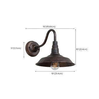 Industrial Cone Mini Iron Black Outdoor Wall Lamp Zawala Image - 14