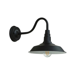 Industrial Cone Mini Iron Black Outdoor Wall Lamp Zawala Image - 5