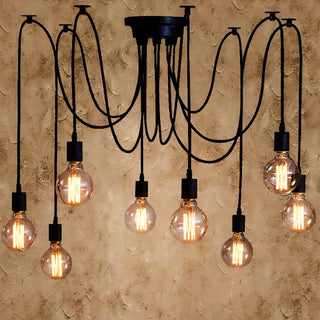 ZOWALA - Industrial Multi-Bulb Adjustable Ceiling Light Image - 5