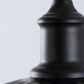 Industrial Black Pleated Cone Shade Metal Wall Light Image - 9