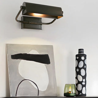 Rotating Black Rectangular Industrial Vanity Light Zawala Image - 2