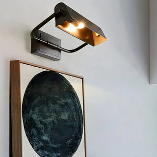 Rotating Black Rectangular Industrial Vanity Light Zawala Image - 3