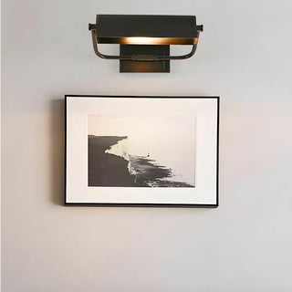 Rotating Black Rectangular Industrial Vanity Light Zawala Image - 4