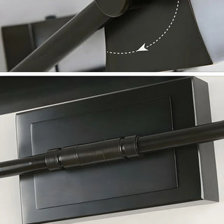 Rotating Black Rectangular Industrial Vanity Light Zawala Image - 9