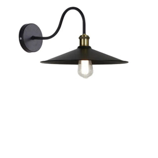 Industrial Black Scalloped Metal Wall Sconce Light Zawala Image - 11