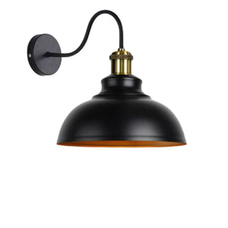Industrial Black Scalloped Metal Wall Sconce Light Zawala Image - 8