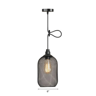 Industrial Wire Mesh Metal Dome Dining Room Pendant Light Zawala Image - 12