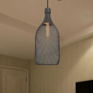 Industrial Wire Mesh Metal Dome Dining Room Pendant Light Zawala Image - 15