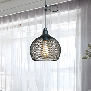Industrial Wire Mesh Metal Dome Dining Room Pendant Light Zawala Image - 18