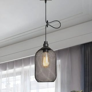 Industrial Wire Mesh Metal Dome Dining Room Pendant Light Zawala Image - 3