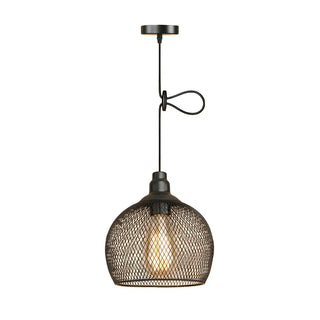 Industrial Wire Mesh Metal Dome Dining Room Pendant Light Zawala Image - 9