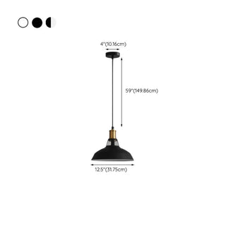 Industrial Brass Metal Round Vaulted Pendant Light Zawala Image - 17