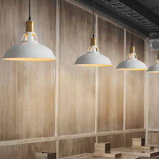 Industrial Brass Metal Round Vaulted Pendant Light Zawala Image - 3