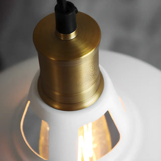 Industrial Brass Metal Round Vaulted Pendant Light Zawala Image - 11