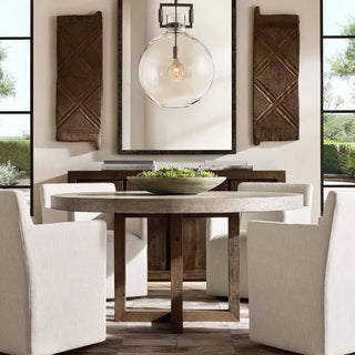 ZOWALA - Industrial Clear Glass Dome Brass Pendant Light Image - 2