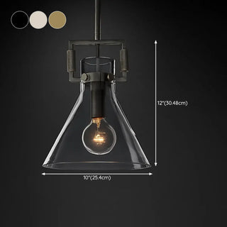 ZOWALA - Industrial Clear Glass Dome Brass Pendant Light Image - 22