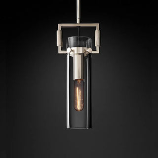ZOWALA - Industrial Clear Glass Dome Brass Pendant Light Image - 8