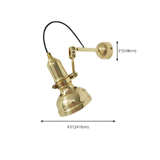 Vintage Flashlight Adjustable Gold LED Vanity Light Zowala #size