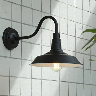 ZOWALA - Industrial Bronze Barn Outdoor Wall Sconce Image - 15
