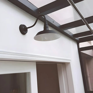ZOWALA - Industrial Bronze Barn Outdoor Wall Sconce Image - 18