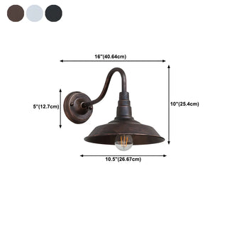 ZOWALA - Industrial Bronze Barn Outdoor Wall Sconce #size