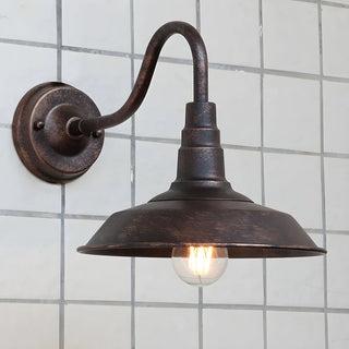 ZOWALA - Industrial Bronze Barn Outdoor Wall Sconce Image - 6