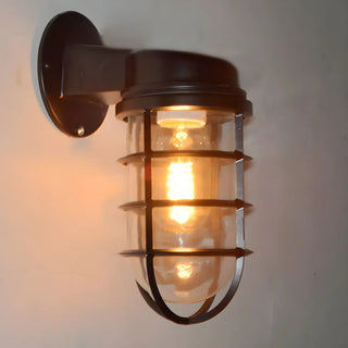 ZOWALA - Industrial Metal Caged Wall Light Image - 10