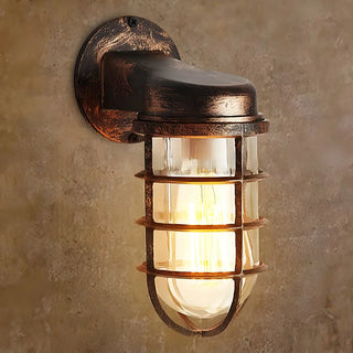 ZOWALA - Industrial Metal Caged Wall Light Image - 11