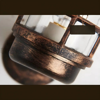 ZOWALA - Industrial Metal Caged Wall Light Image - 13