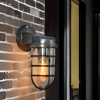 ZOWALA - Industrial Metal Caged Wall Light Image - 4