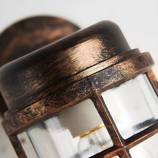 ZOWALA - Industrial Metal Caged Wall Light Image - 7