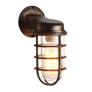 ZOWALA - Industrial Metal Caged Wall Light Image - 8