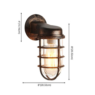 ZOWALA - Industrial Metal Caged Wall Light Image - 9