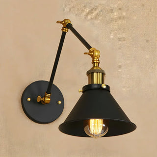 ZOWALA - Industrial Swing Arm Cone Adjustable Chrome Wall Sconce Image - 12