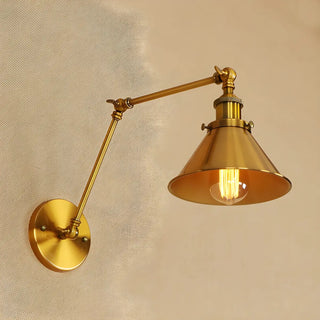 ZOWALA - Industrial Swing Arm Cone Adjustable Chrome Wall Sconce Image - 14