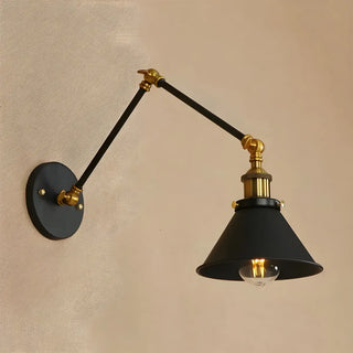 ZOWALA - Industrial Swing Arm Cone Adjustable Chrome Wall Sconce Image - 17