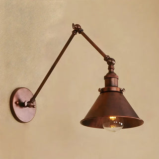 ZOWALA - Industrial Swing Arm Cone Adjustable Chrome Wall Sconce Image - 19