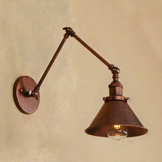 ZOWALA - Industrial Swing Arm Cone Adjustable Chrome Wall Sconce Image - 20