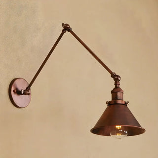 ZOWALA - Industrial Swing Arm Cone Adjustable Chrome Wall Sconce Image - 21