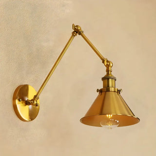 ZOWALA - Industrial Swing Arm Cone Adjustable Chrome Wall Sconce Image - 3