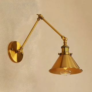 ZOWALA - Industrial Swing Arm Cone Adjustable Chrome Wall Sconce Image - 4