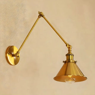 ZOWALA - Industrial Swing Arm Cone Adjustable Chrome Wall Sconce Image - 6
