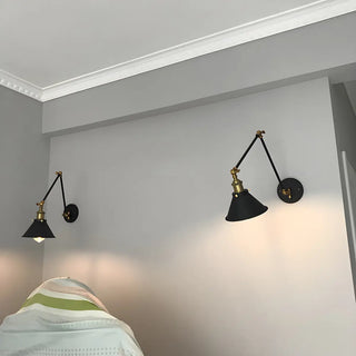 ZOWALA - Industrial Swing Arm Cone Adjustable Chrome Wall Sconce Image - 7