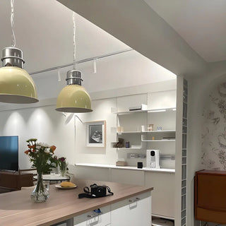 ZOWALA - Industrial Red Metal Dome Restaurant Pendant Light Image - 4