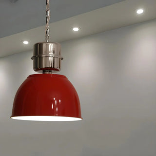 ZOWALA - Industrial Red Metal Dome Restaurant Pendant Light Image - 6