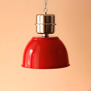 ZOWALA - Industrial Red Metal Dome Restaurant Pendant Light Image - 7